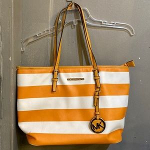 Striped Michael kors purse